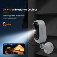 DIHOOM 2K Caméra Surveillance WiFi Exterieure sans Fil Solaire