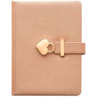 Journal,cahier,Journal en cuir,Secret Journal avec Serrure et clés,pour   carnet de Voyage Cahier de Journal de Filles,champagne