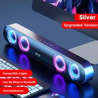 Pro Silver - Haut parleur filaire Bluetooth 6D, barre de son Surround, colonne, amplificateur pour PC, cinéma