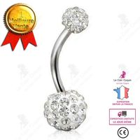 LCC® Anneau de nombril rond zircon nombril boucle piercing bijoux universel bowknot diamant métal matériel