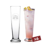 Lot de 6 verres à cocktail avec gravure laser Logo & Textes - Verre personnalisé 50cl pour modèle unique [ Verre mojito ]