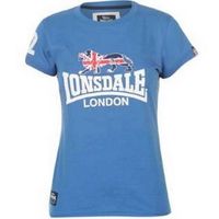 tee-shirt Collector Lonsdale Bleu Femme