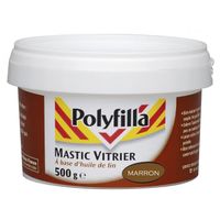 Mastic d'étanchéité vitrier POLYFILLA 500 g marron