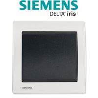 Siemens - Va et Vient Anthracite Delta Iris + Plaque Métal Blanc