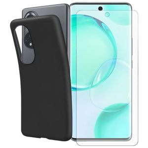 Coque pour Honor X8 5G/Honor X6 4G/Honor 70 Lite 5G avec Verre Trempé Protection écran Cordon de Collier Réglable Chaîne Antichoc Transparente Silicone Lanyard Case, Housse Étui de Protection - rose
