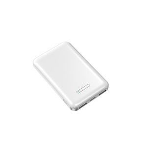BATTERIE EXTERNE Blanc-Mini chargeur magnétique sans fil Qi 5000mAh