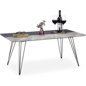 TABLE BASSE relaxdays Table Basse en Aspect marbre, Design Bic