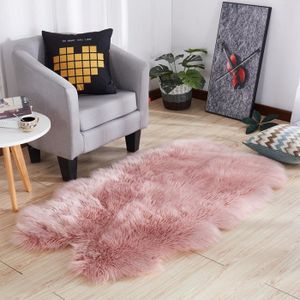 Tapis Chambre Moumoute Tapis Fausse Fourrure Rose Achat Vente Pas Cher