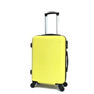 VALISE - BAGAGE CELIMS - VALISE TAILLE CABINE - 55cm - 4 Roues Multidirectionnelles - ABS - Jaune