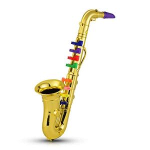 argent Enfants trompette mini saxophone sax enfants jouet instrument de musique accessoire cadeau 