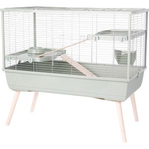 ZOLUX Cage grillagée lapin et rongeur sur pieds 2 étages - L. 99 x l. 54 x H. 92 cm - NeoLife - Zolux Vert