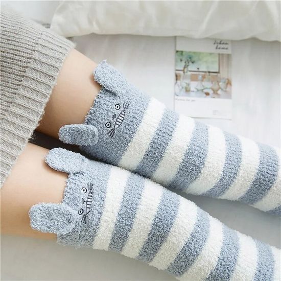 Getuse Chaussettes Pelucheuses Au-dessus Du Genou