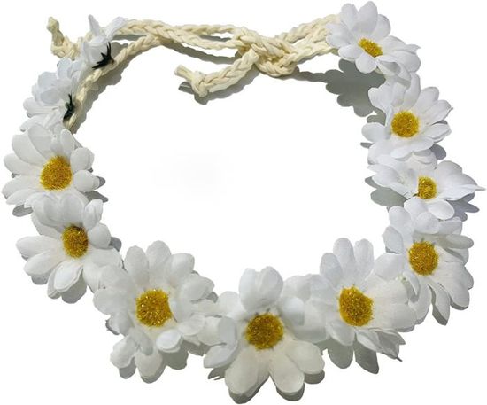 Chapeau De Premier Anniversaire, Couronne De Marguerite Mignonne Avec Corde Fixe Pour Bébé Fille, 1er Anniversaire