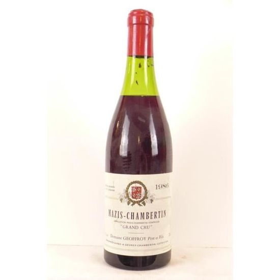 Mazis-chambertin domaine geoffroy grand cru rouge 1986 - bourgogne - La ...