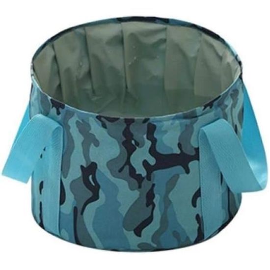 Seau de camping pliable de 16 L - Portable - Réservoir d'eau pliable - Lavabo