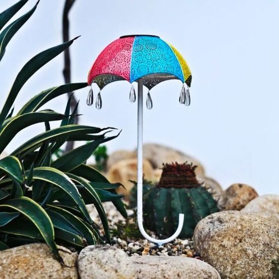 Lampe De Décoration Maritime Avec Abat-jour Parapluie - Style Rosée, Hauteur 70 Cm, Marque Sea-Club