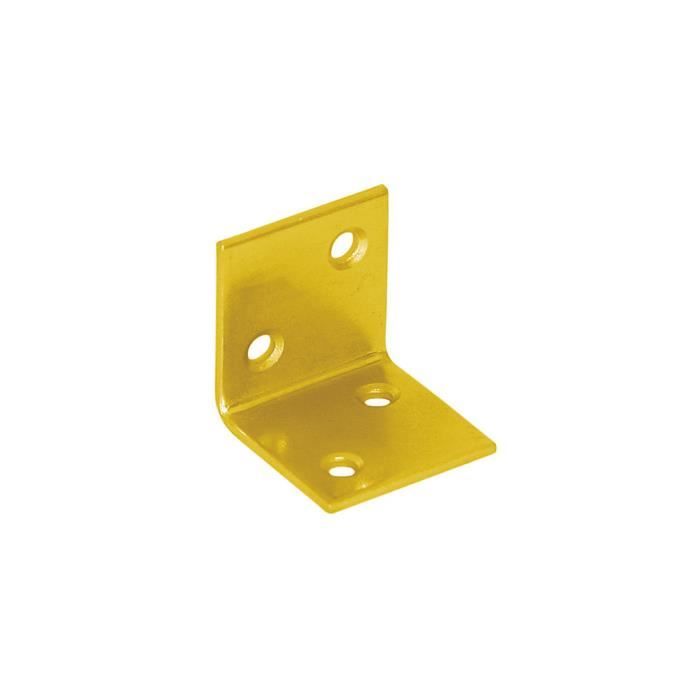 Équerre large galvanisée jaune - 30 x 30 x 30 x 1,5 mm - Cdiscount ...