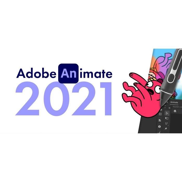 Adobe Animate 2021 - Valable à VIE - 2PC WINDOWS A télécharger