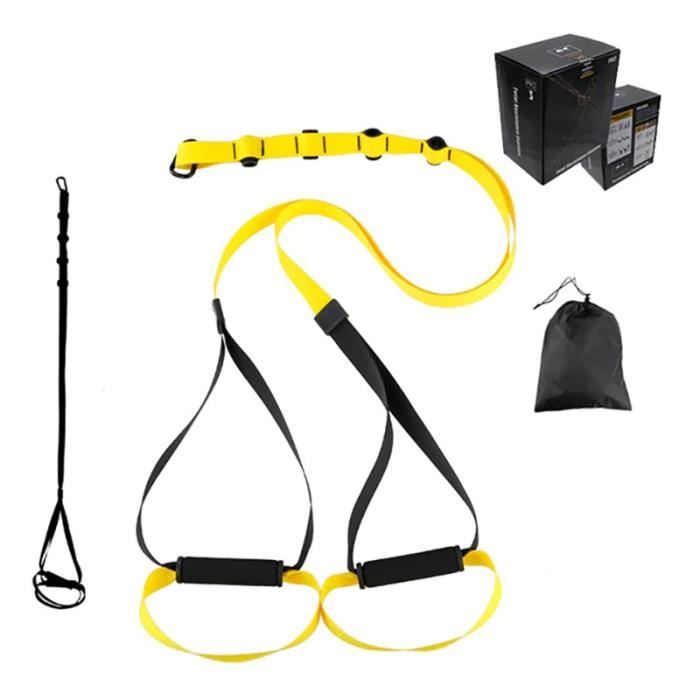 Sangle de Suspension Fitness Kit Entraînement Stretch pour Maison Gym Ceinture d'extension bandes Résistance d'entraînement