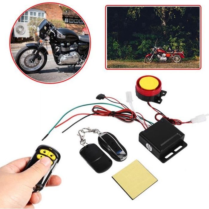 12V système d'alarme de moto 125dB Universel + 2 télécommande radio--Yuyuan