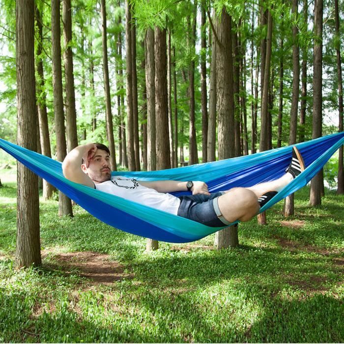 Nouveau Double Personne Extérieure Voyage Camping Suspendu Hamac Lit Moustiquaire Ensemble HJF90305153F_baet