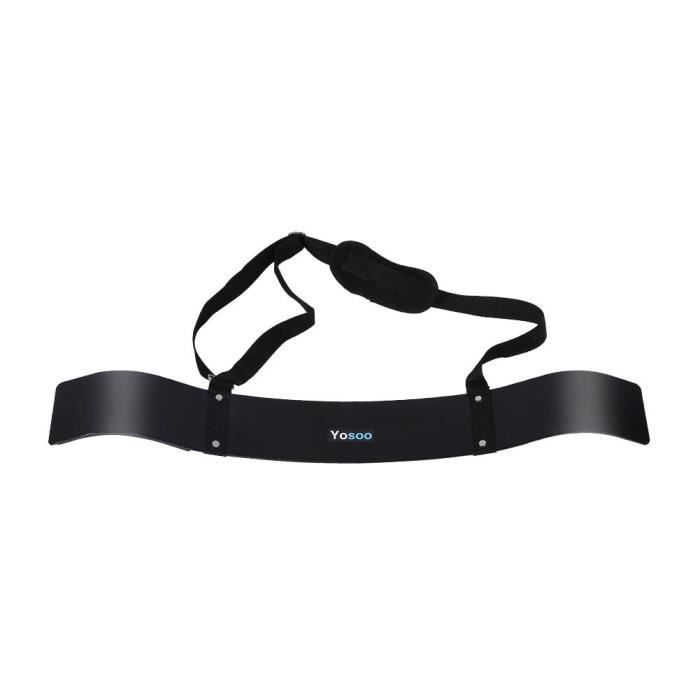 INGSHOP© Barre de constructeur de muscle d'isolateur de boucle de musculation de bras résistant noir