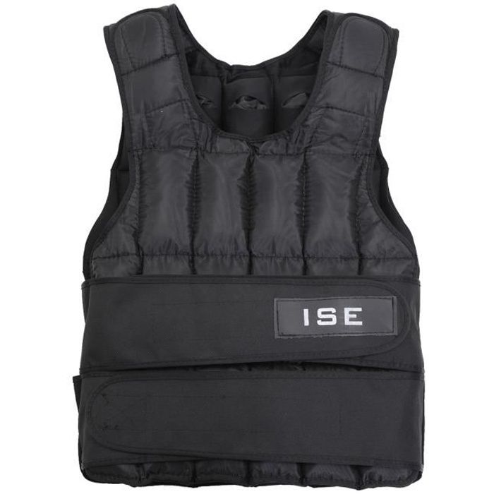 ISE Gilet lesté réglable de 20kg Poids gilets pour Poids Entrainement Musculation Exercice
