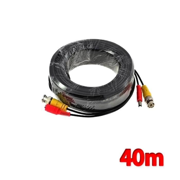 Kabalo 40m câble BNC pour caméra de vidéosurveillance et de surveillance de la sécurité