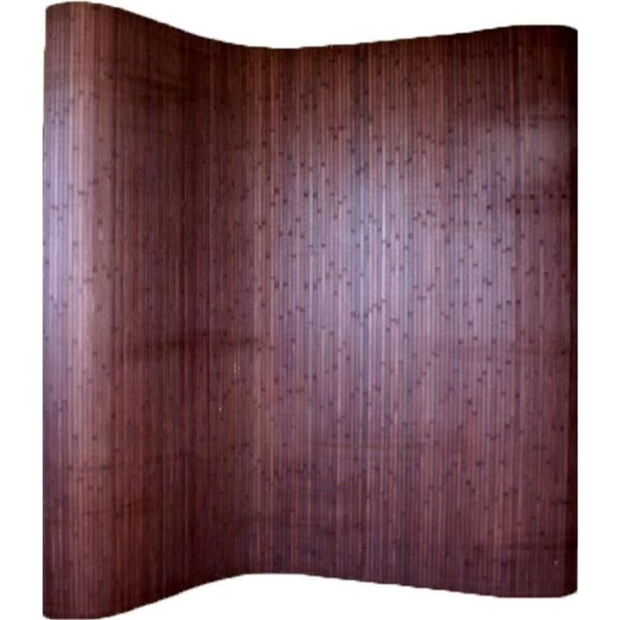 Paravent bambou brun foncé 200 x 250 cm