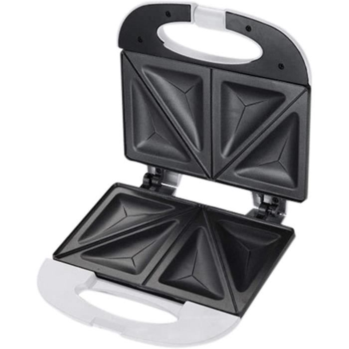 Mini Machine Sandwich Gaufres Crêpes Portable,Gaufrier,Machine À Sandwich Automatique Double Chauffage Petit-Déj