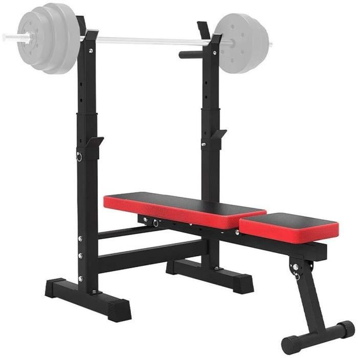BANC DE MUSCULATION WOERD Banc Musculation Multifonction Pliable, Banc de Musculation Inclinable Declinable pour Barres &agrav479