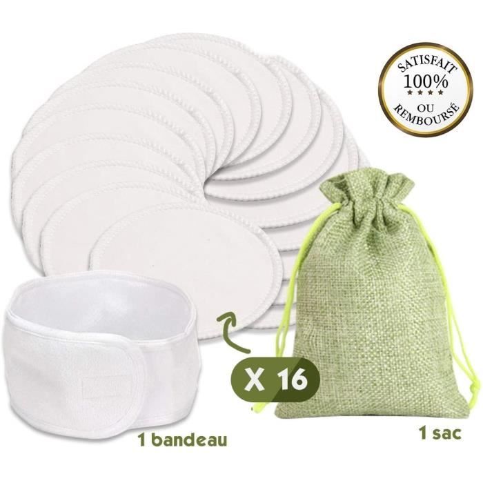 Lingettes et accessoires G.F. Disque Démaquillant Lavable Bio, 16 Coton Démaquillants Lavable, Lingettes Lavable Réutili 666145