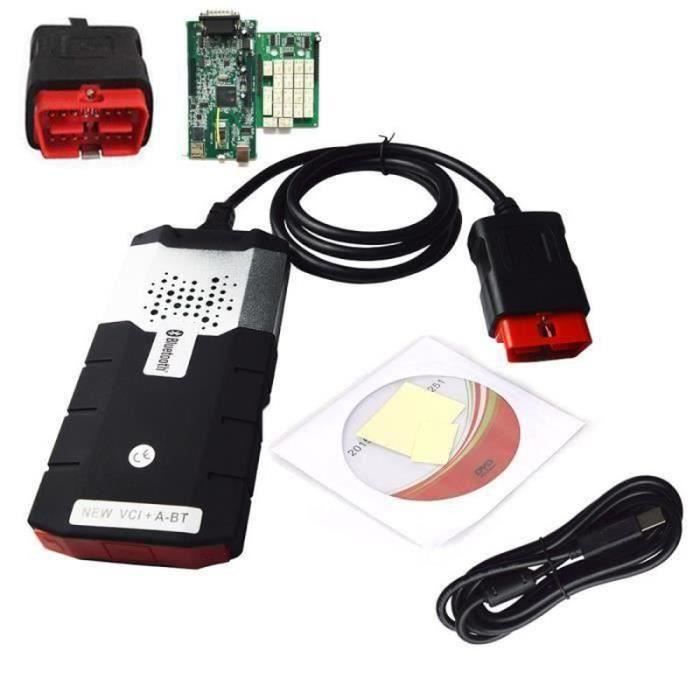 HG17078-2018 150e CDP PRO 2015R3 avec Bluetooth DS avec l'outil de diagnostic d'activateur OBD2 Noir 24*16*5cm S0321