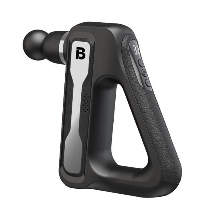 B-care Pistolet de Massage pour Soulager les Douleurs Musculaires à 32 Vitesses avec 8 têtes interchangeables avec Écran LCD