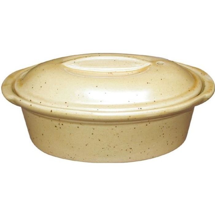 DIGOIN CERAMIQUE Terrine ovale + Couvercle - 0,75 L - 22 x 14 cm - Caramel