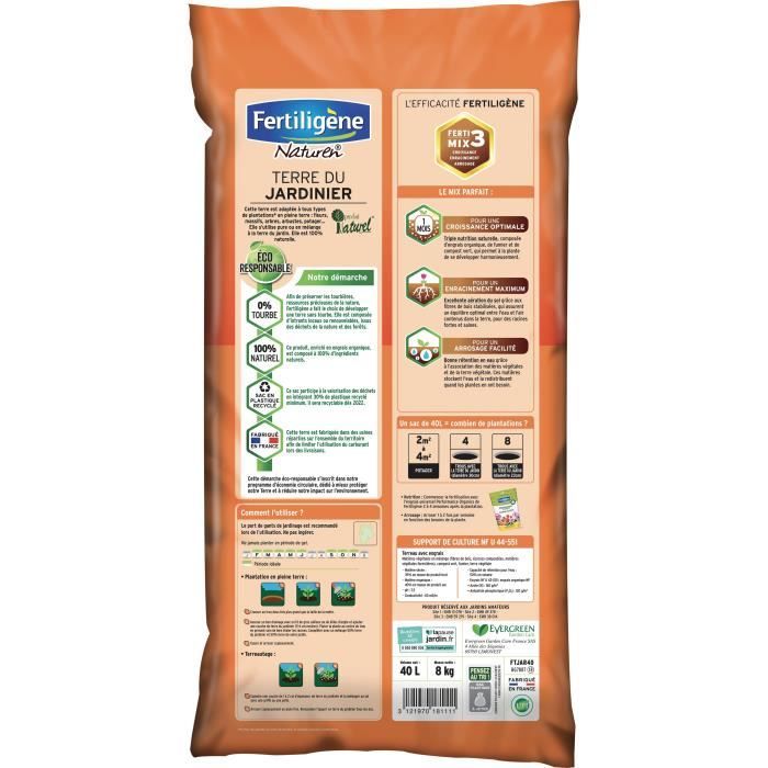 NATUREN - Terre du jardinier - 40L