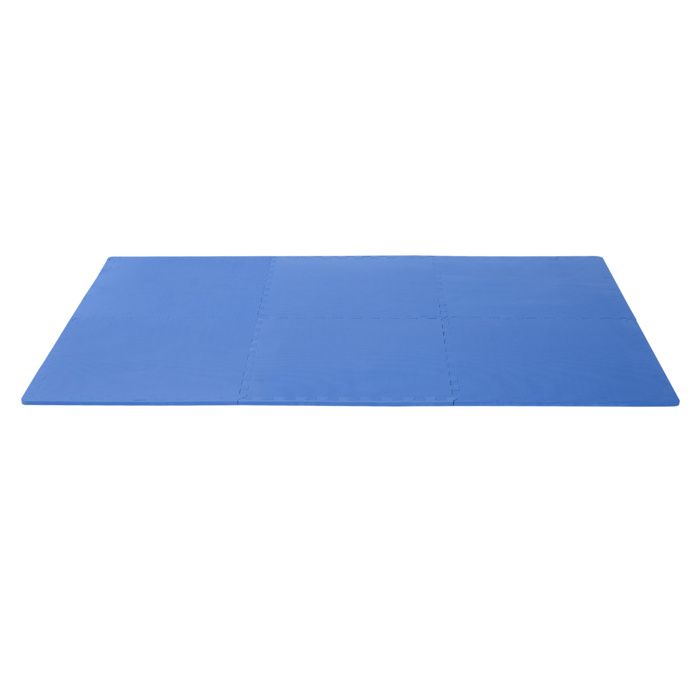 HOMCOM Tapis en Mousse de Protection Sol Tapis de Fitness 62 x 62 x 1 cm avec Bordures Tapis Puzzle 25 pièces 9,3 m² de Surface