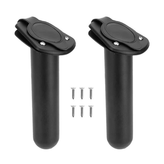 2 x Porte-canne Avec Vis Support Fixation Bateau Canne De Pêches Protection- Monture Encastrée Almenclan