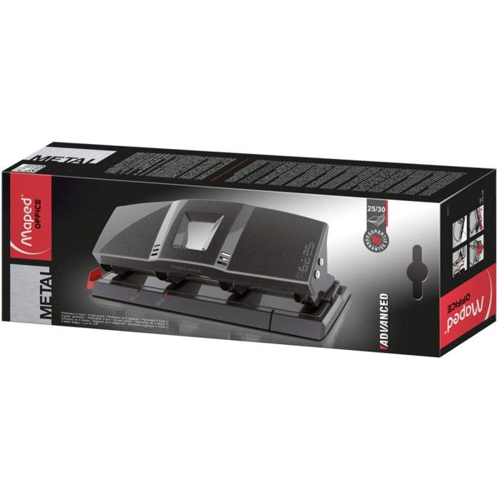 Perforateur 4 trous Advanced A6225 Cap 30 Feuilles Noir