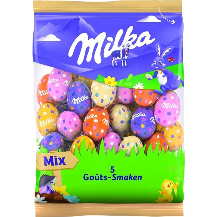 MILKA Chocolat Petits Oeufs Mix 5 Goûts - 350 g