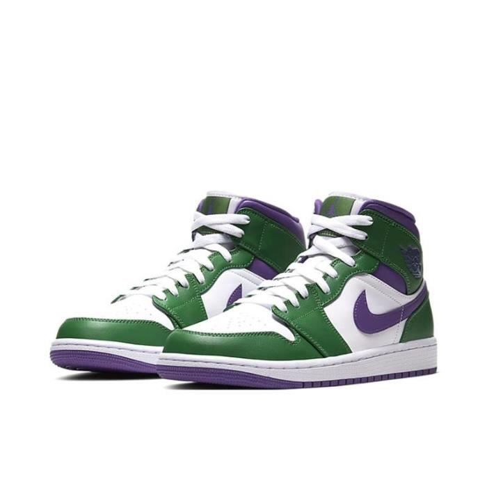 Air Jordan 1 Mid-Incredible Hulk-Chaussures de Sport AJ 1 Pas Cher pour Homme Femme