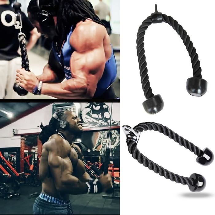 Corde Triceps Corde de Traction Musculation Tricepes Bicepes Accessoire de Tirage Pour Appareil à Poulie Appareil à charege guidée
