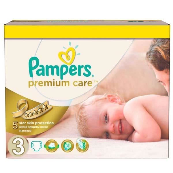 pack jumeaux 1080 x couches bébé Pampers - Taille 3 premium care
