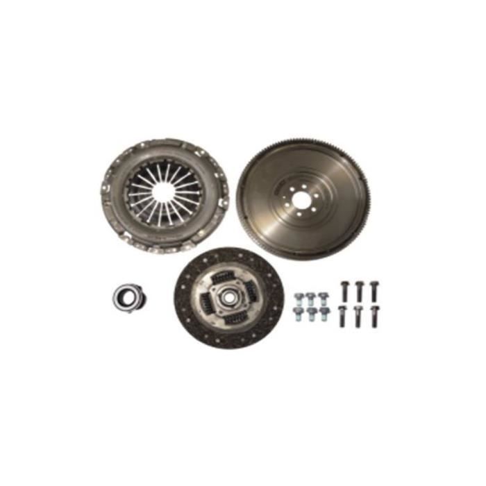 Kit d embrayage 3 pièces avec volant moteur rigide sans butée Audi A3 2.0 TDI 16V 136-140-170 cv 05/03 à 06/08