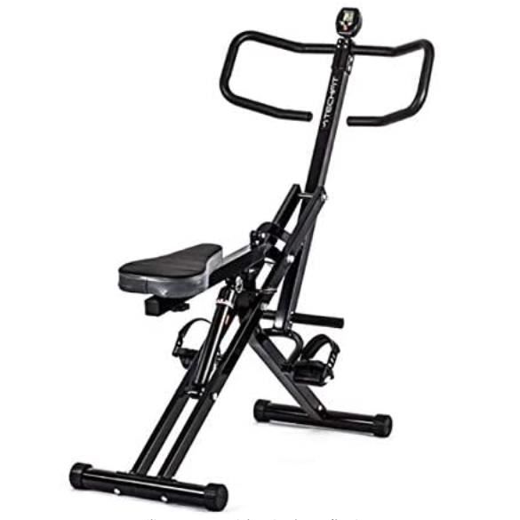 TechFit Appareil de Musculation, Vélo Double Pliable, Entraîneur d'exercice Complet du Corps, Abdominaux, Jambes, Bras, Dos, Fesses