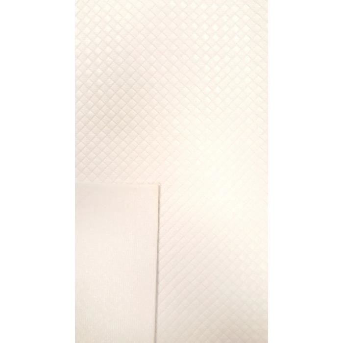 Sous nappe anti-glisse uni blanc - Largeur 140 cm Ovale 140 x 350 cm- roulé sur tube en carton (sans plis)