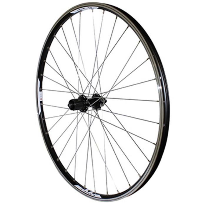 ROUE VTT 27.5- COMBO ARRIERE NOIR RENFORCE V-BRAKE MOYEU SHIMANO RM66 POUR SHIMANO-SRAM 11-10-9V. (COMPATIBLE DISC CENTERLOCK)