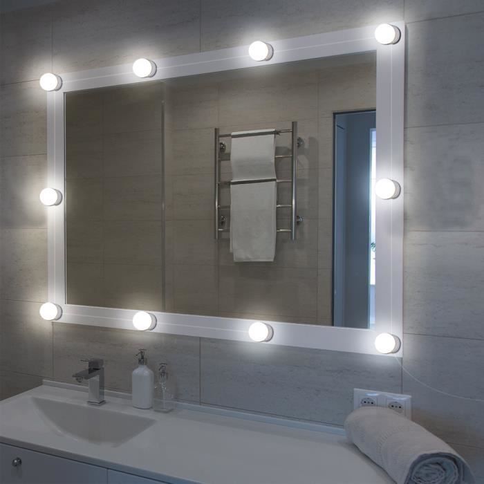 XCSOURCE Ensemble de lumières miroir vanité LED style Hollywood avec ampoules Dimmable, bande luminaire pour table maquillage en ves