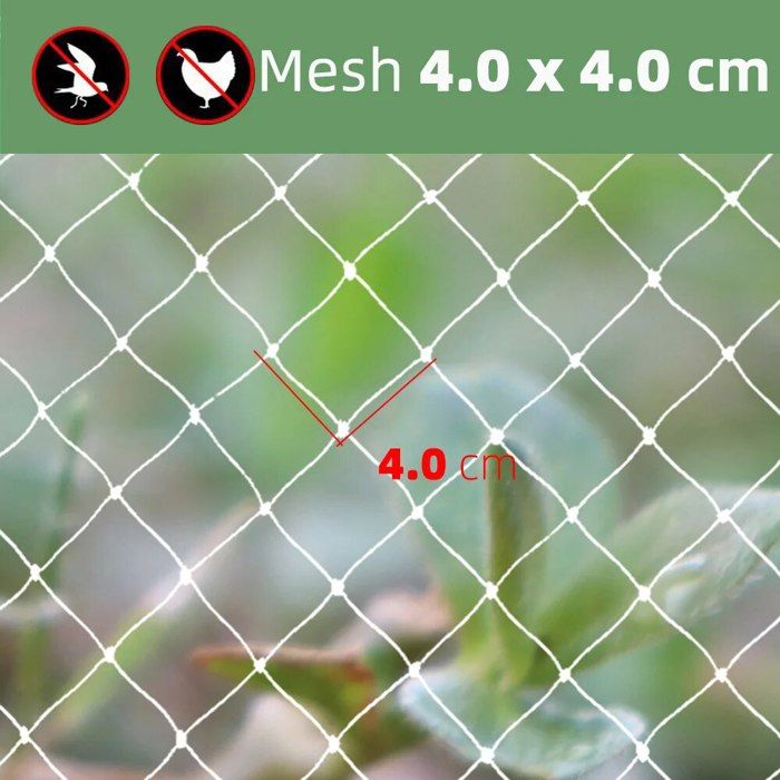 Filet Anti-oiseaux 2 X 20 M, Matériau PP Robuste, Réutilisable Pour Protéger Les