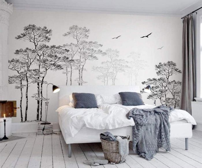 JCSMKFQ Papier peint mural 3D pour salon, motif arbre